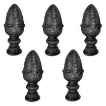 Kit 5 Pinhas Ferro Fundido N09 P/ Grade Portão Sacada Muro Kit 5 Pinhas Ferro Fundido N09 P/ Grade Portão Sacada Muro