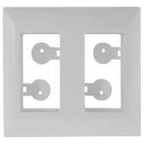 Kit 5 placa 2 postos para moveis branco aria tramontina 57203035