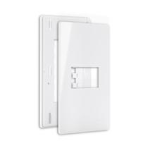 Kit 5 Placa 4x2 1 Posto c/ Suporte Infiniti Branco Margirius