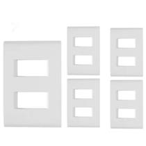 Kit 5 Placa 4x2 2 Postos Afastadas Branca Liz - Tramontina