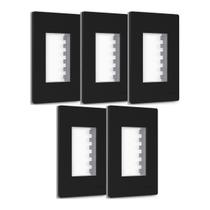 Kit 5 Placa 4x2 3 P Grafite com Suporte Infiniti Margirius