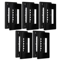 Kit 5 Placa 4x2 3 Postos c/ Suporte Preto Infiniti Margirius Kit 5 Placa 4x2 3 Postos c/ Suporte Preto Infiniti Margirius