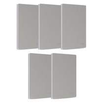 Kit 5 Placa 4x2 Cega com Suporte Gris Infiniti Margirius