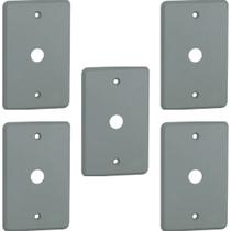 Kit 5 Placa 4x2 Furo Central Silentoque Pial 8508 Cinza