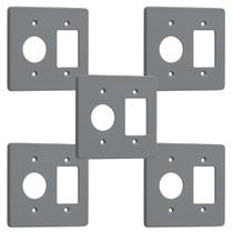 Kit 5 Placa 4x4 1 Posto Redondo + 3 Teclas Silentoque 8535 Kit 5 Placa 4x4 1 Posto Redondo + 3 Teclas Silentoque 8535