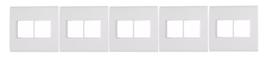 Kit 5 Placa 4x4 4 Postos Branca Liz - Tramontina