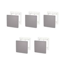 Kit 5 Placa 4X4 Cega S730200224 Axis Grey Orion Schneider