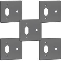 Kit 5 Placa 4x4 Posto Tomada + Saída De Fio Legrand 54395