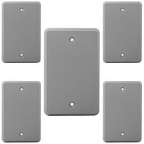 Kit 5 Placa Acabamento 4x2 Cega Cinza Silentoque Pial 8510