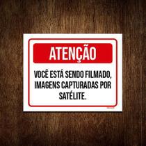 Kit 5 Placa Atenção Você Está Sendo Filmado Imagens