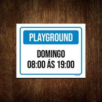 Kit 5 Placa Azul - Playground Domingo 08 As 19