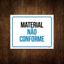 Kit 5 Placa Azul Sinalização - Material Não Conforme