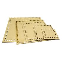Kit 5 Placa Base Quadrada Cesto Fio de Malha Croche Mdf Madeira Kit 5 Placa Base Quadrada Cesto Fio de Malha Croche Mdf Madeira
