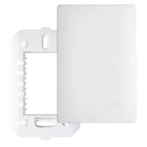 Kit 5 Placa Cega 4x2 Com Suporte Habitat Branca Fame 3632