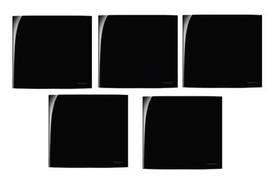 Kit 5 Placa Cega 4x4 Preto Ebony Sleek Margirius Kit 5 Placa Cega 4x4 Preto Ebony Sleek Margirius