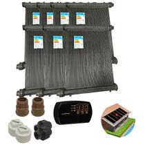 Kit 5 Placa de Aquecimento Solar Para Piscina Tempersol 3x0,50m Com Controlador de Temperatura Luxpool