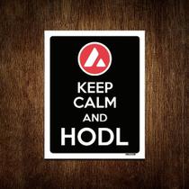 Kit 5 Placa Decoraçao - Keep Calm Hodl Hold Avalanche Avax