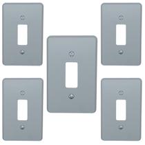 Kit 5 Placa Espelho 4x2 1 Posto Cinza Silentoque 8501 Pial