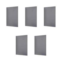 Kit 5 Placa/Espelho 4X2 Cinza Preto Pial Plus+ 618500CZ+