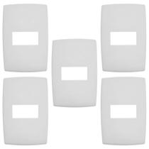 Kit 5 Placa Espelho 4x2 Módulo Horizontal 618505 Pial Plus