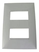 Kit 5 Placa Espelho 4x2 Pial Plus+ 2 Módulos Separ. 618506cz Cinza Kit 5 Placa Espelho 4x2 Pial Plus+ 2 Módulos Separ. 618506cz Cinza