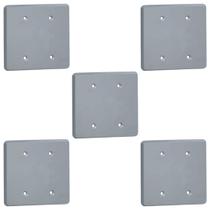 Kit 5 Placa / Espelho 4X4 Cega Silentoque Pial Cor Cinza