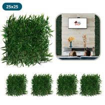 Kit 5 Placa Grama Artificial Quadrada 25x25 Jardim Vertical