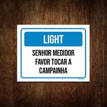 Kit 5 Placa Light Senhor Medidor Tocar Campainha