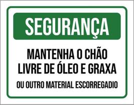 Kit 5 Placa Mantenha Chão Livre Óleo Graxa Escorregadio36X46