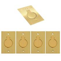 Kit 5 placa piso unha 4x2 latão escovado para uma tomada universal stamplac Kit 5 placa piso unha 4x2 latão escovado para uma tomada universal stamplac