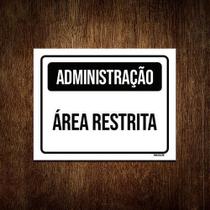 Kit 5 Placa Preta - Administração Área Restrita