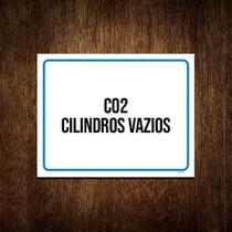 Kit 5 Placa Sinalização - C02 Cilindros Vazios