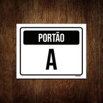 Kit 5 Placa Sinalização - Portão A