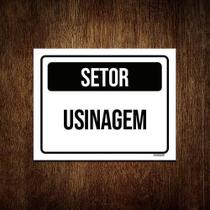 Kit 5 Placa Sinalização - Setor Usinagem