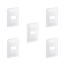 Kit 5 Placas 4X2 P 1 Mód Branco C Suporte Zeffia Pial 680181