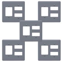 Kit 5 Placas 4x4 5 Módulos Cinza Separados Silentoque 8532 Kit 5 Placas 4x4 5 Módulos Cinza Separados Silentoque 8532