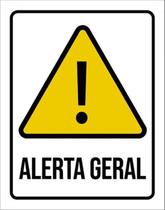 Kit 5 Placas Alerta Geral 36X46
