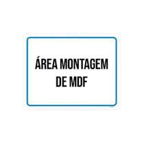 Kit 5 Placas Ambiente - Área Montagem De Mdf