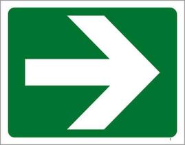 Kit 5 Placas Ambiente Seta Direita 36X46