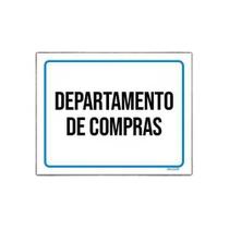 Kit 5 Placas Ambiente Sinalização Departamento Compras