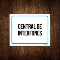 Kit 5 Placas Ambiente Sinalização Setor Central Interfones