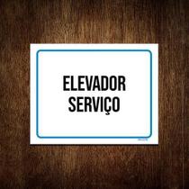 Kit 5 Placas Ambiente Sinalização Setor Elevador Serviço