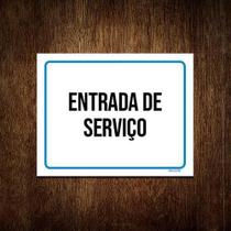 Kit 5 Placas Ambiente Sinalização Setor Entrada De Serviço