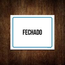 Kit 5 Placas Ambiente Sinalização Setor Fechado Kit 5 Placas Ambiente Sinalização Setor Fechado