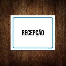 Kit 5 Placas Ambiente Sinalização Setor Recepção