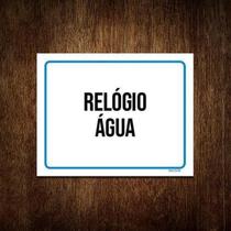 Kit 5 Placas Ambiente Sinalização Setor Relógio Água