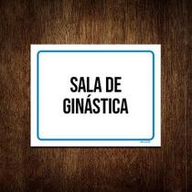 Kit 5 Placas Ambiente Sinalização Setor Sala De Ginástica