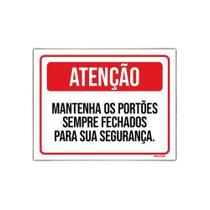 Kit 5 Placas Atenção Mantenha Portões Sempre Fechados Kit 5 Placas Atenção Mantenha Portões Sempre Fechados