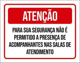 Kit 5 Placas Atenção Segurança Permitido Acompanhantes