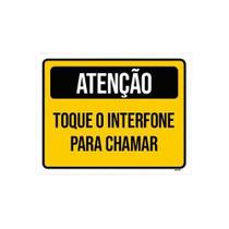 Kit 5 Placas Atenção Toque Interfone Para Chamar